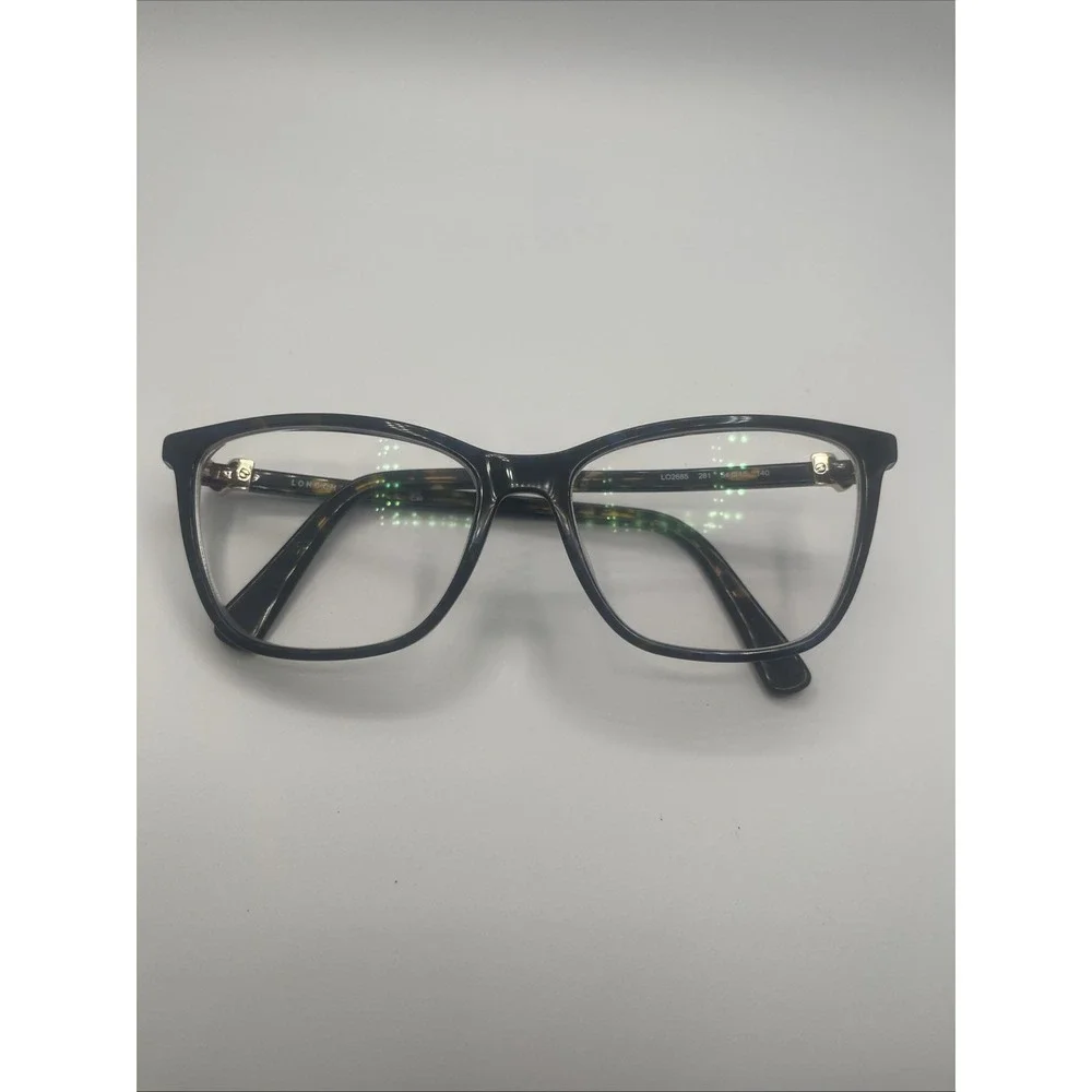 Longchamp LO2685 Designer Eyeglasses Frames 54-15-140 Marble/Blue Havana 281 633